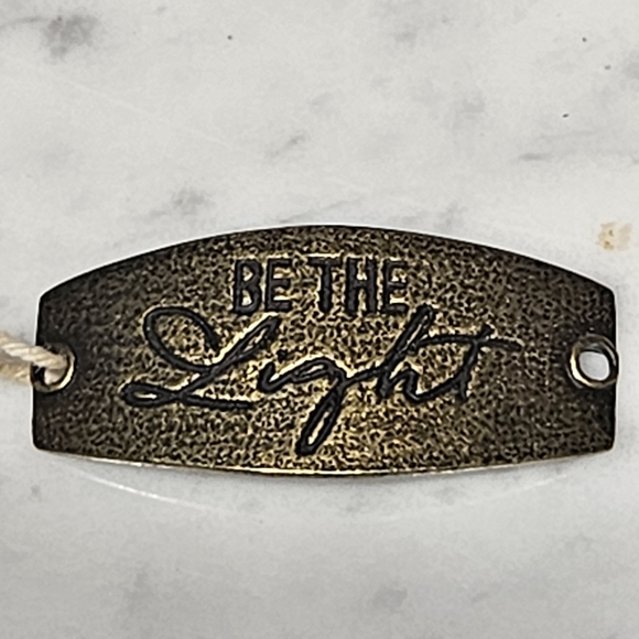 Lenny And Eva Jewelry - ☆NWT - BE THE LIGHT Arched Brass Metal Plaque 4 Lenny & Eva Designer Bracelets☆